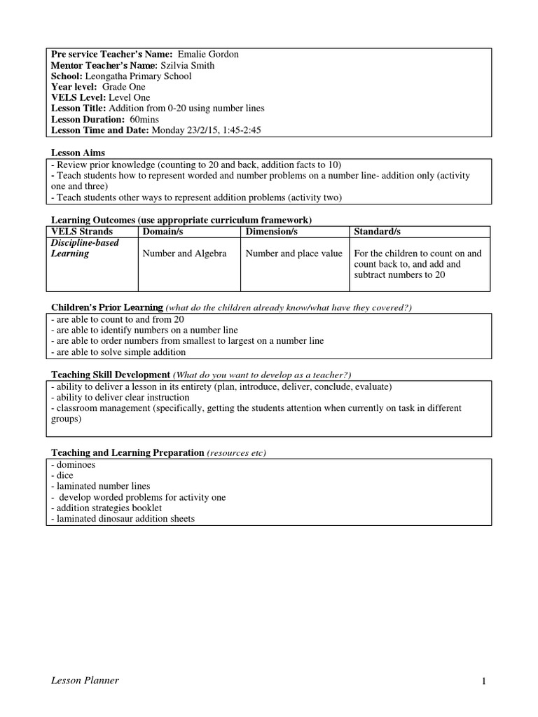 Grade 1 Addition Using Number Lines | PDF | Educational Assessment ...