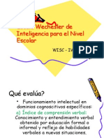 Escala Wechesler de Inteligencia para El Nivel Escolar