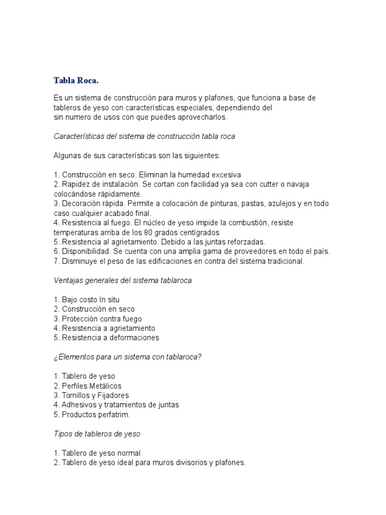 Tabla Roca Y Durock | PDF | Paneles de yeso | El hombre hace Materiales