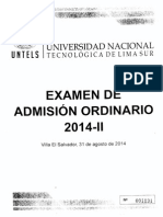 Examen de Admision Untels 2014-Ii PDF