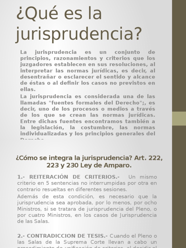 Definición y Conceptos de Jurisprudencia | PDF