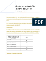 Como Calcular La Renta de 5ta Categoría a Partir Del 2015