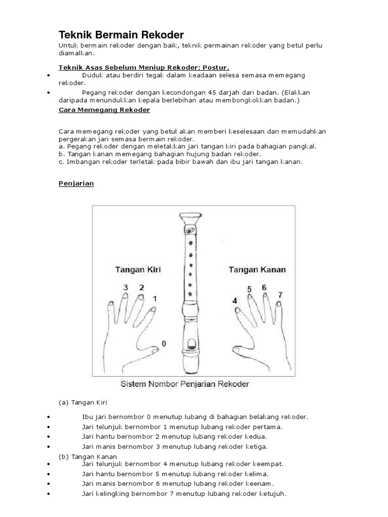 Teknik Penjarian Rekoder Tahun 5 | PDF