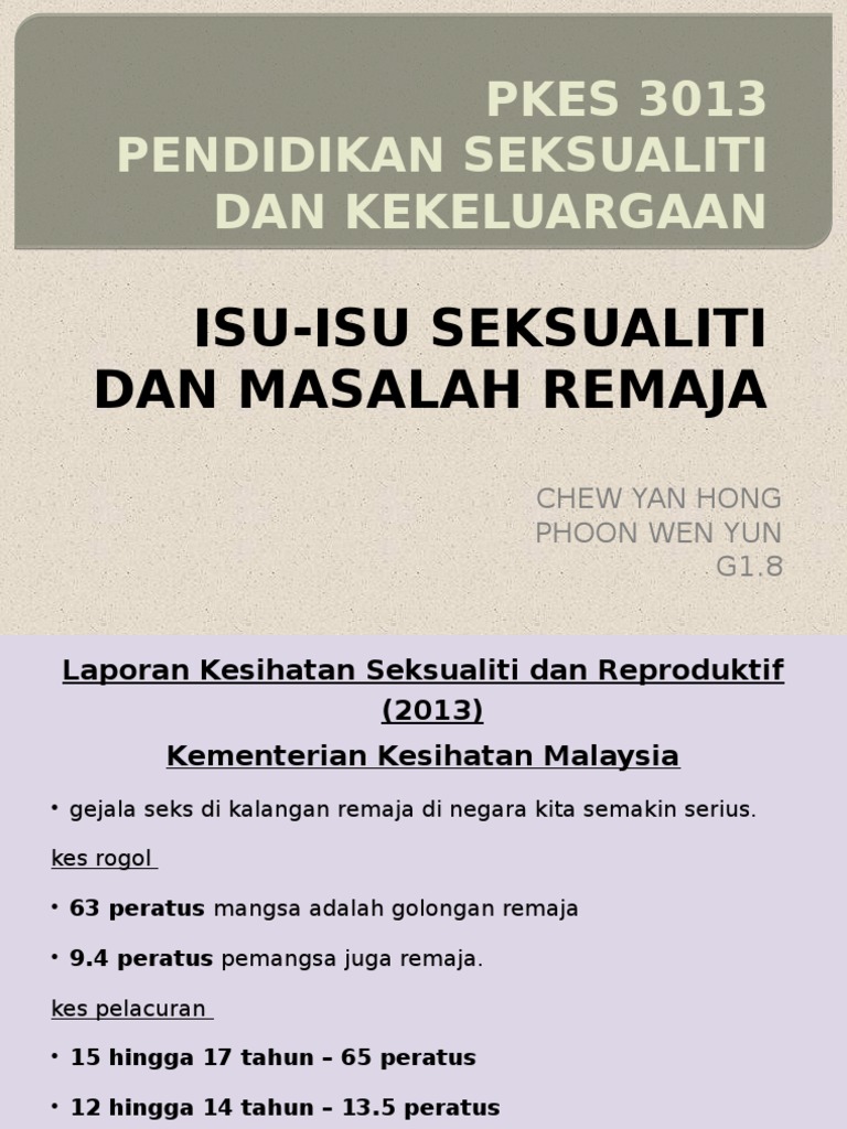Isu Isu Seksualiti Dan Masalah Remaja Pdf
