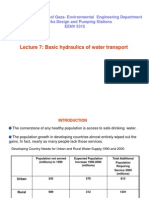 Lecture 7. Hydraulics of Water Distribution Systems