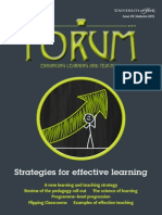 Strategies for effective learning: UoY Forum 39, Autumn 2015
