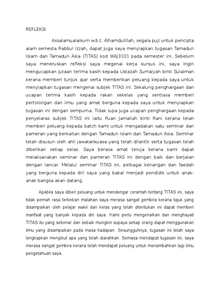 Refleksi Titas Docx