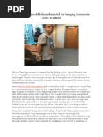 14-Year-Old Ahmed Mohamed Arrested For Bringing Homemade Clock To School