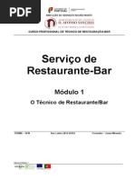 O Técnico de Restaurante/Bar 