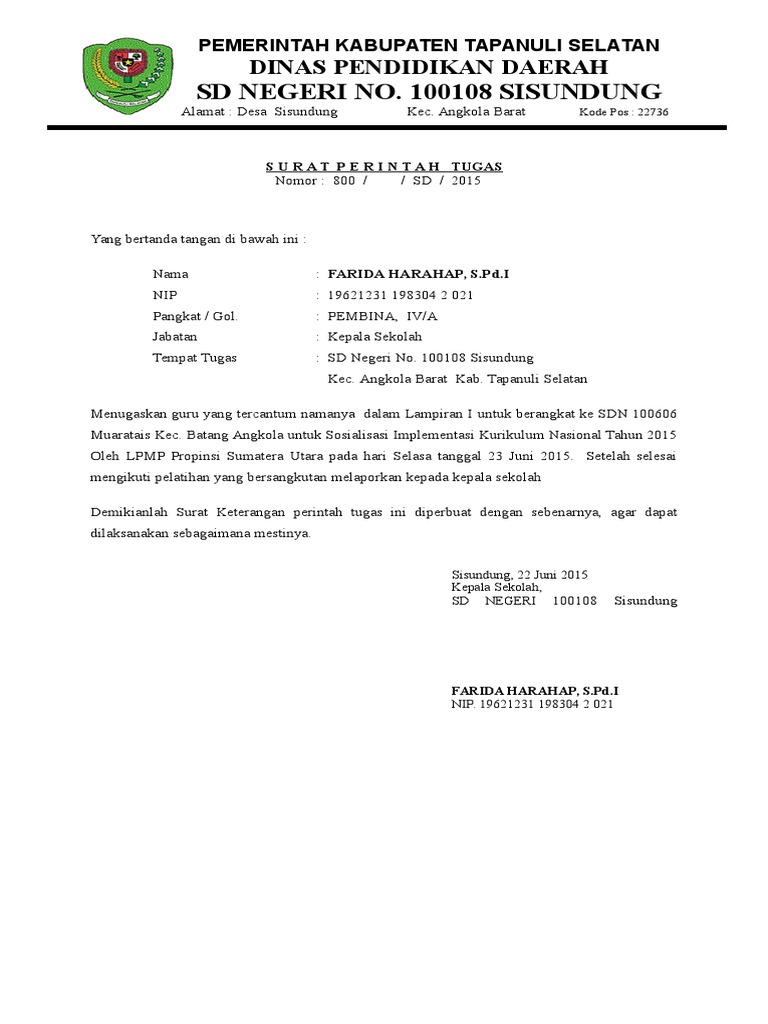 Surat Perintah Tugas Sosialisasi Doc