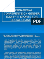 International Conference on Gender Equity in Sports For