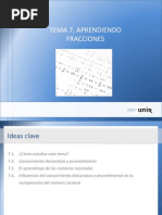 Ideas Tema7. Enseñando fracciones.