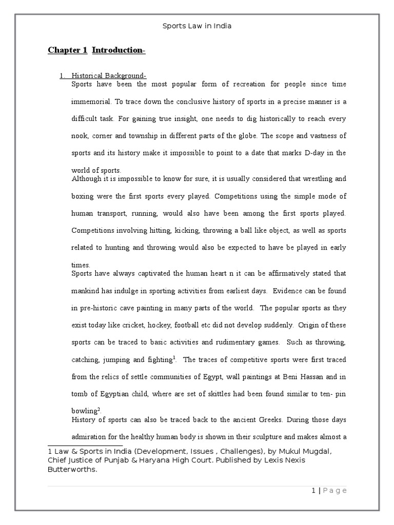 Sports Law Dissertation | Download Free PDF | Sports | Jurisdiction