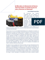 "La Gerencia de Mercadeo y la Generación de Nuevos Productos y Servicios frente a la actual escasez de Productos y Servicios en Venezuela"