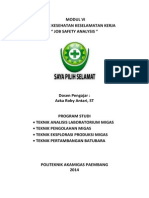 Download Modul 6 Praktek K3  Job Safety Analysis JSA by Azka Roby Antari SN285175743 doc pdf