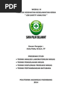 Download Modul 6 Praktek K3  Job Safety Analysis JSA by Azka Roby Antari SN285175743 doc pdf