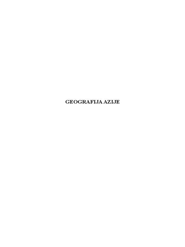 Geografija Azije | PDF