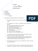 Cleaning Contract Tender Document