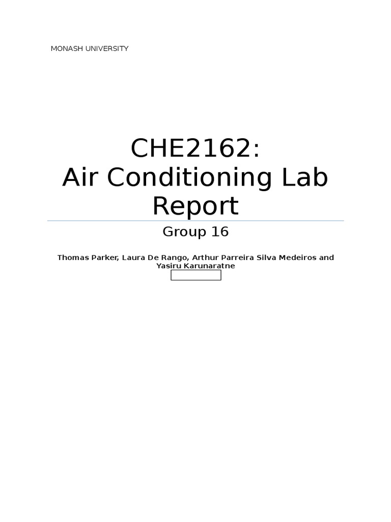 Air Conditioning System Analysis Report | PDF | Air Conditioning ...