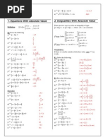 Equations and Inequalities I