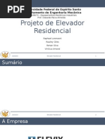 Projeto de Elevador Residencial 