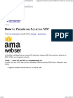 How To Create An Amazon VPC