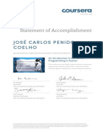 Statement of Accomplishment: José Carlos Penido Coelho