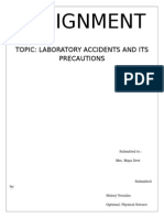 Assignment - Lab Accidents and Precautions