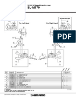 Shimano XT M770 Shift Lever User Manual