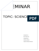 Seminar: Topic: Science Fair