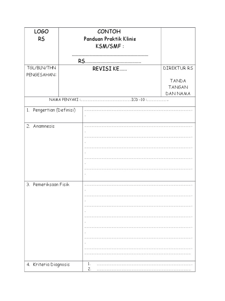 Contoh Format PPK Rumah Sakit | PDF