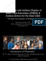 Partnership with Indiana Chapter Black Deaf Advocate and Indiana School for the Deaf