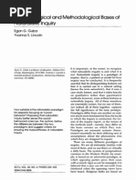 Egon G. Guba; Yvonna S. Lincoln -- Epistemological and Methodological Bases of Naturalistic Inquiry
