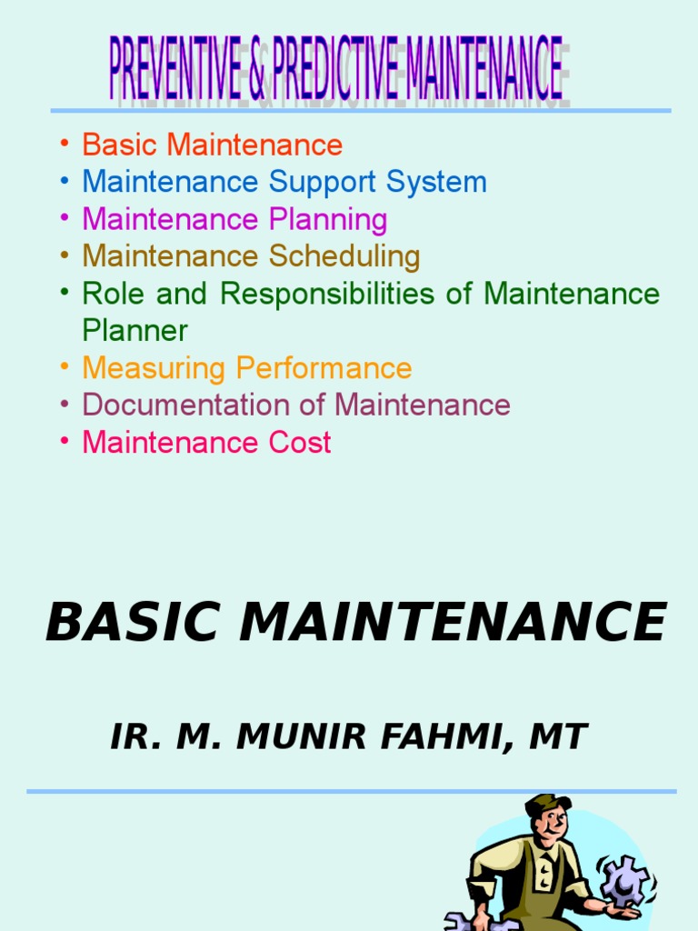 1) Basic Maintenance