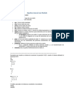 Algebra Lineal Con Matlab