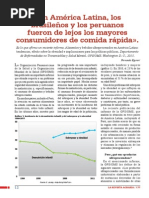 «En América Latina, los brasileños y los peruanos fueron de lejos los mayores consumidores de comida rápida»