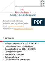 Banco de Dados-Algebra Relacional