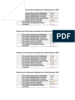 Clasificación de Documentos Administrativos Hotel Mayaland X Colores Folder