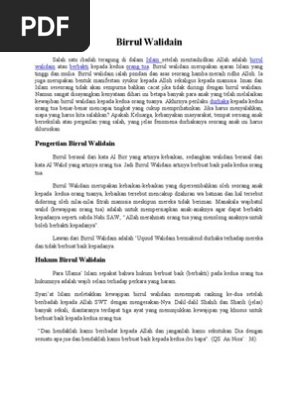Essay Birrul Walidain