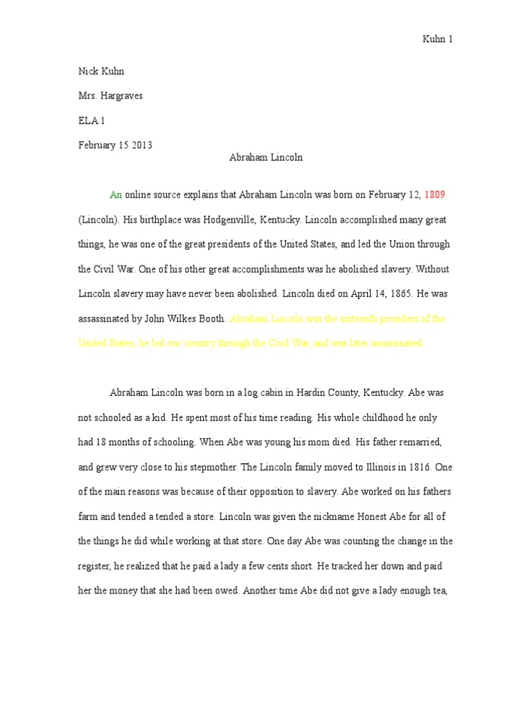 Реферат: Abraham Lincoln 3 Essay Research Paper Abraham