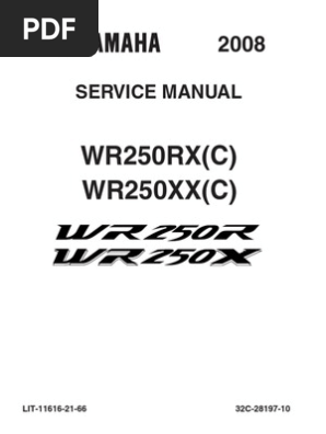 Yamaha WR250X WR250R Workshop Manual 2008-2011 | PDF