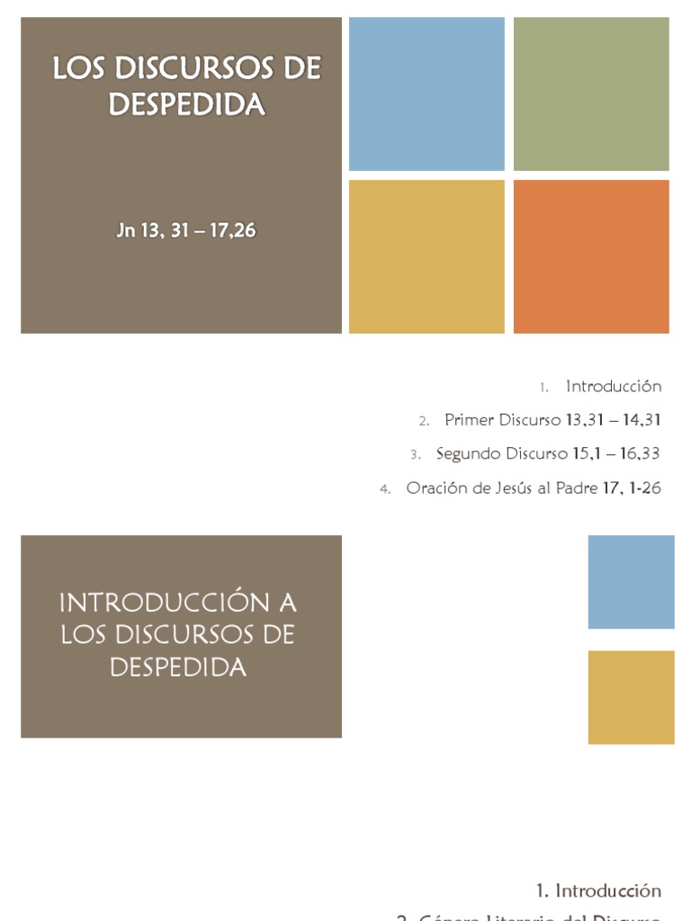 El Camino Hacia El Padre Los Discursos De Despedida De Jesús En Juan