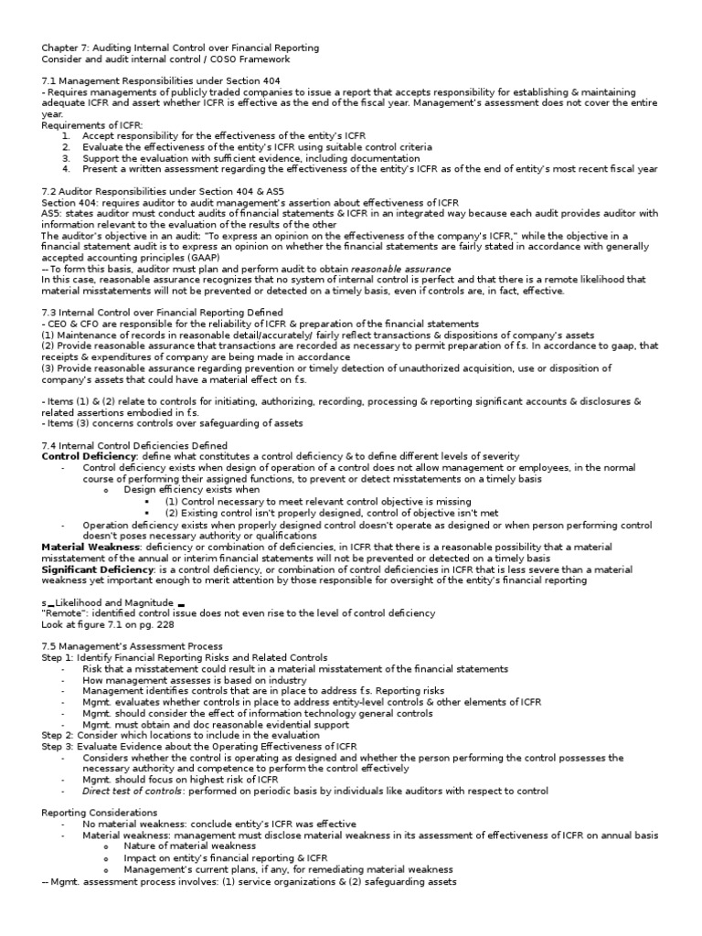 CH 7 Audit and Assurance Services Notes | PDF | Financial Audit | Audit