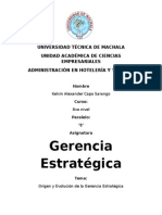 Gerencia Estrategica Evolucion TC