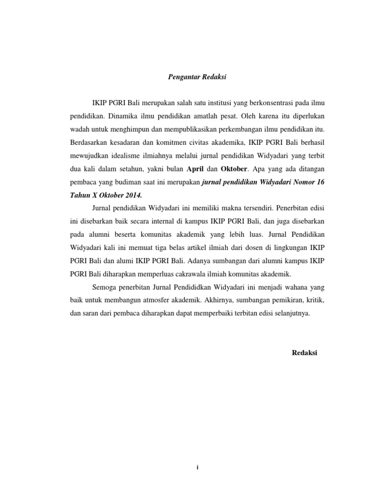 Jurnal Widyandari Bulan Oktober Tahun 2014
