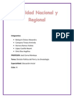 División Política Del Perú y La Climatología Informe