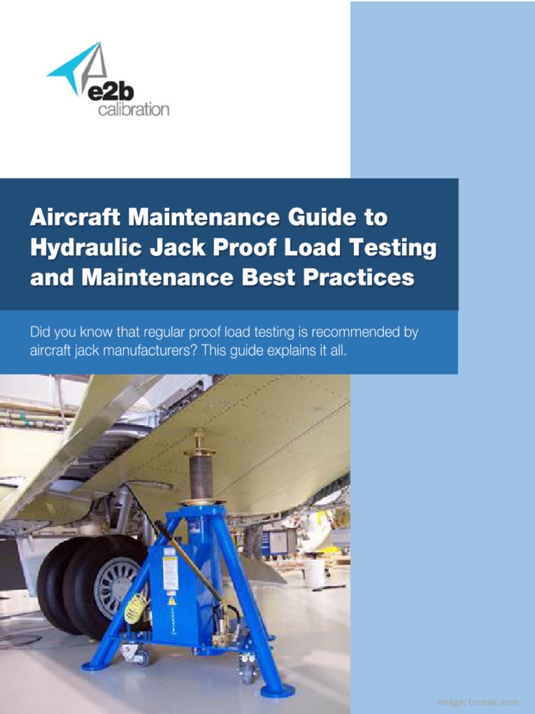 Aircraft Jack Proof Load Testing Guide | PDF | Cargo | Calibration