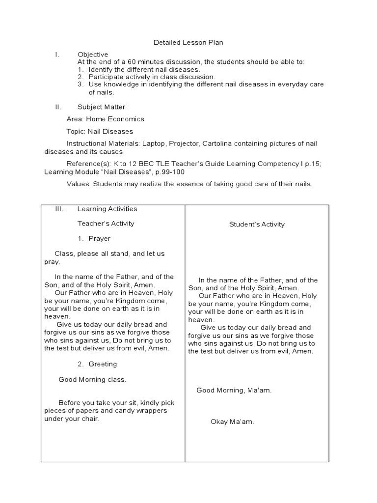 My Lesson Plan Nail Anatomy Diseases And Disorders
