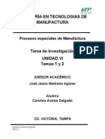 Procesos Especiales de Manufactura