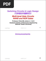 Switching Circuits & Logic Design: Multi-Level Gate Circuits NAND and NOR Gates